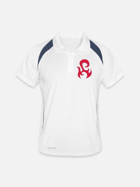 tribal - Men's Polo breathable - white/navy