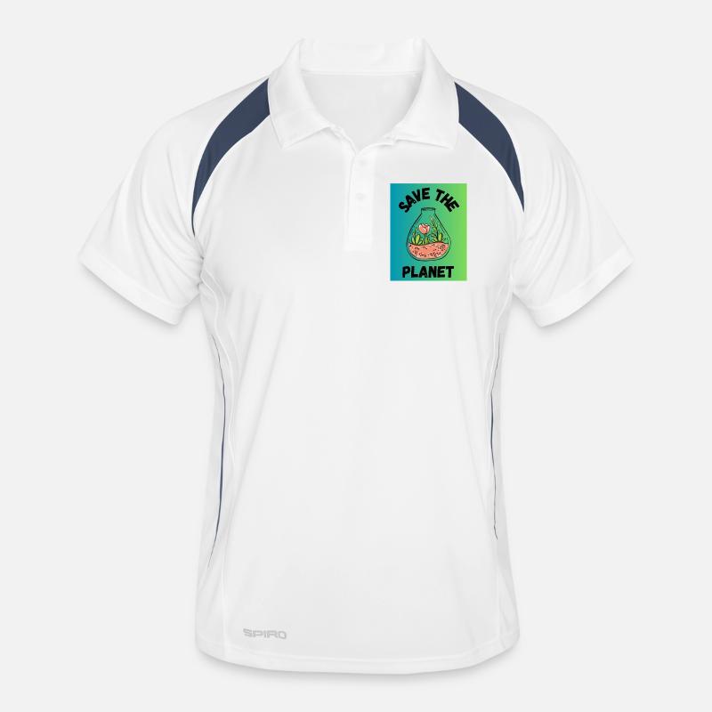 PLANETE. PLANET. PRINTEMPS. JARDINAGE. RETRAITE Polo respirant Homme