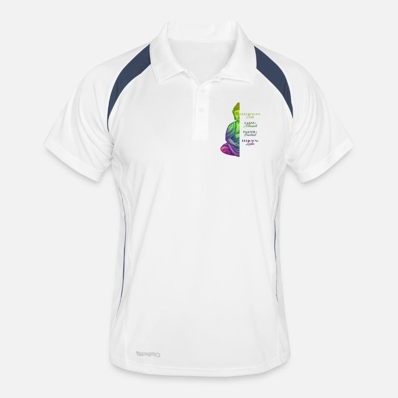 Palette de couleurs Bouddha Terre Amour Liberté Polo respirant Homme