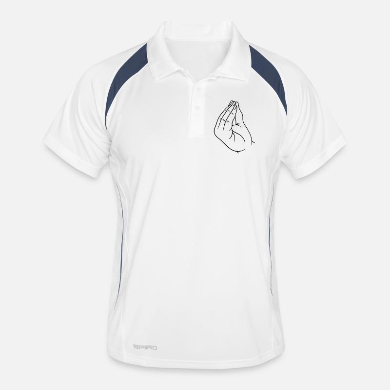 Geste italien de la main Polo respirant Homme