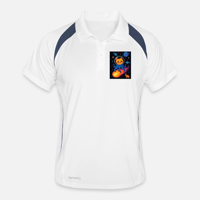 Aventure Cosmic Cat Octopus Polo respirant Homme