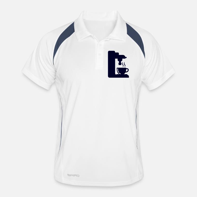 Espresso Silhouette Kaffeekunst Männer Polo atmungsaktiv