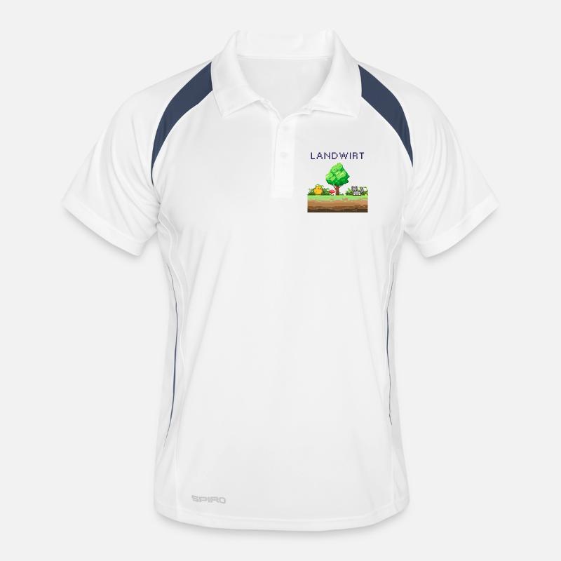 Farmer Pixel World Scène rurale Polo respirant Homme