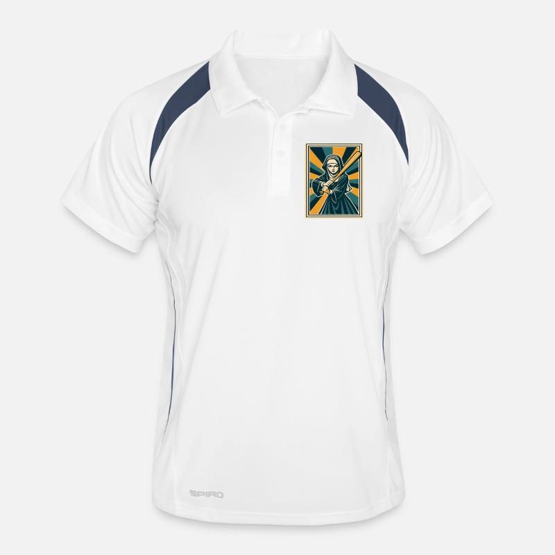 Nonne mit Baseballschläger Männer Polo atmungsaktiv