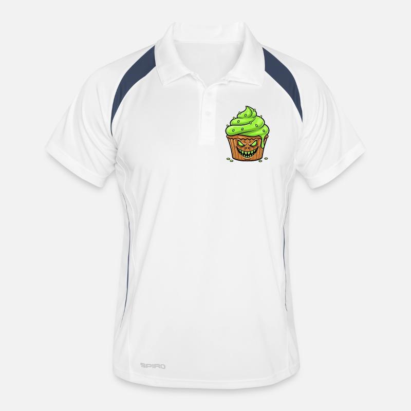 Grusel Cupcake Grün Männer Polo atmungsaktiv