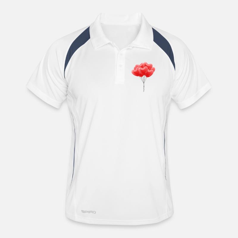 Herz-Luftballons Männer Polo atmungsaktiv