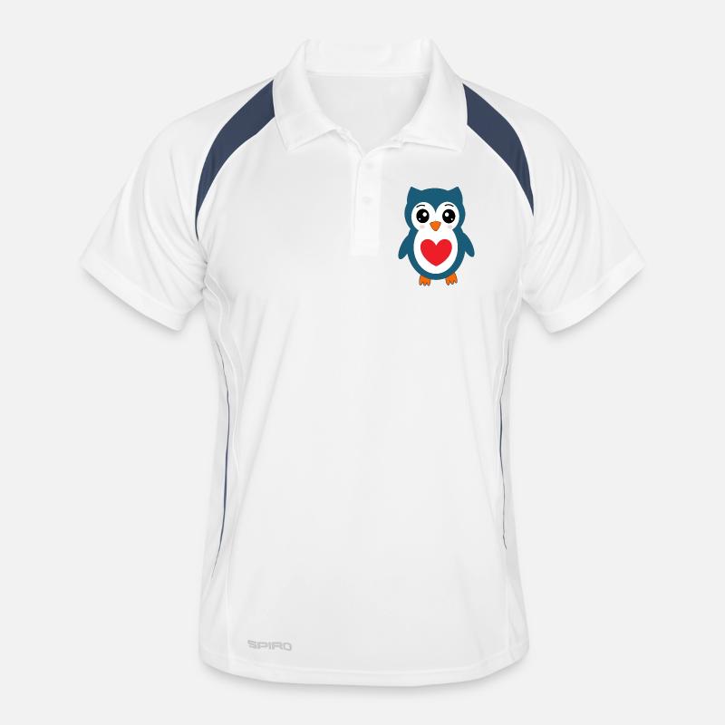 Hibou Chouette Bleue Polo respirant Homme