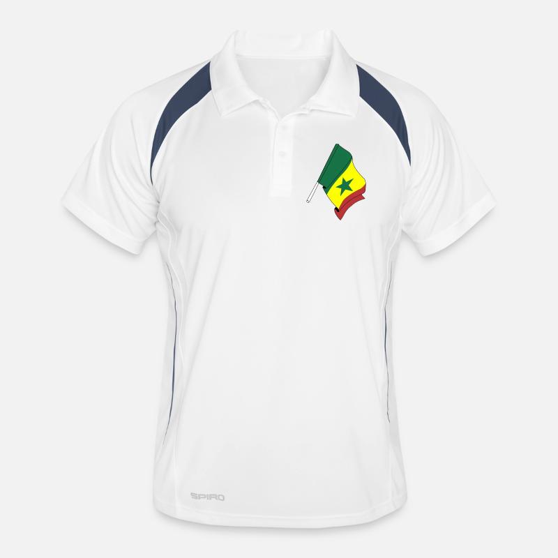 Drapeau du Sénégal Polo respirant Homme