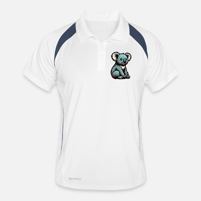 Koala - Männer Polo atmungsaktiv - Weiß/Navy