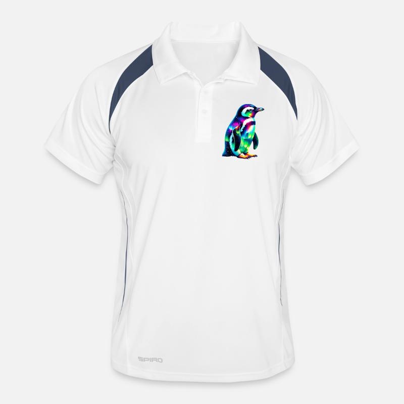 Penguin - Men's Polo breathable - white/navy