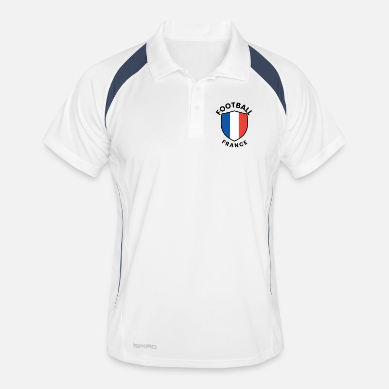 Drapeau du Bouclier de football français Polo respirant Homme