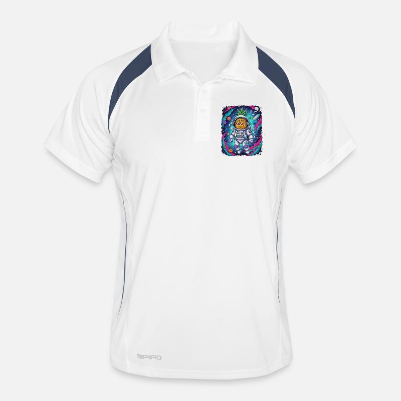 Smokey Space Pineapple Men's Polo breathable