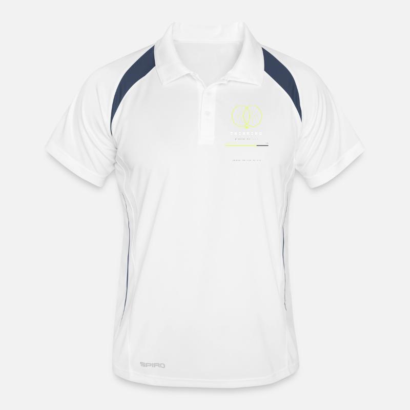 BRAIN.EXE IS LOADING - Men's Polo breathable - white/navy