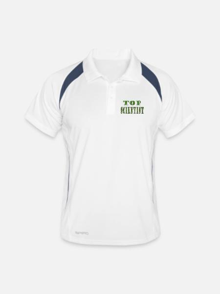 Top Scientist Green Texture - Men's Polo breathable - white/navy