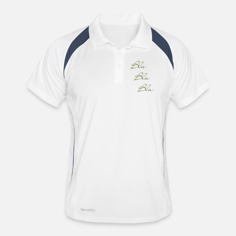Bla Bla Triple Green Script - Men's Polo breathable - white/navy