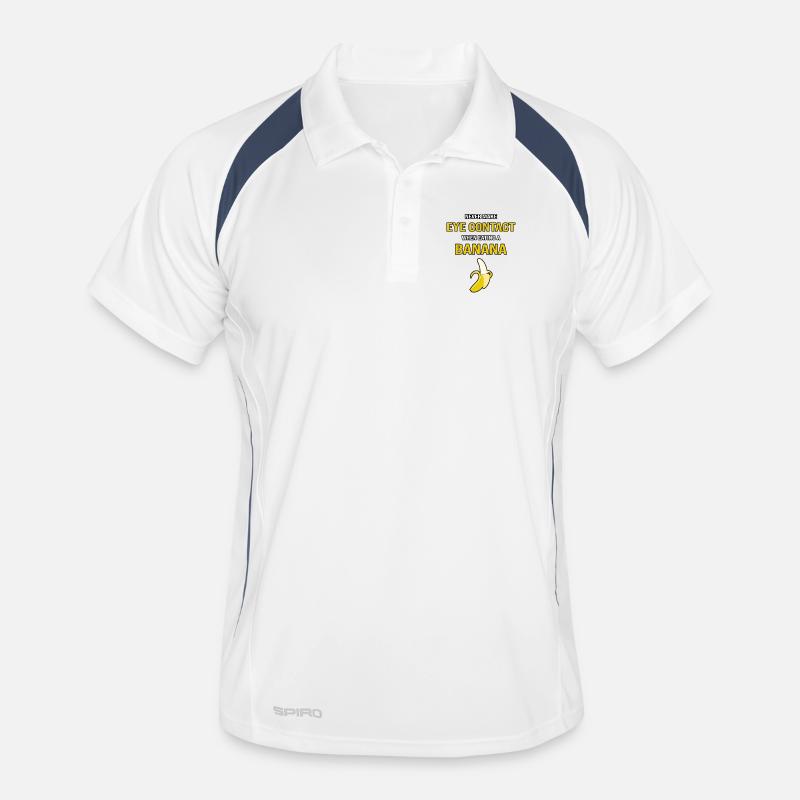 Never Make Eye Contact When Eating A Banana Men's Polo breathable