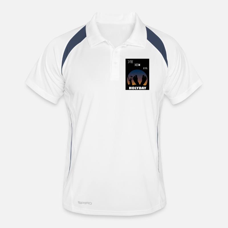 Je serai en vacances Polo respirant Homme