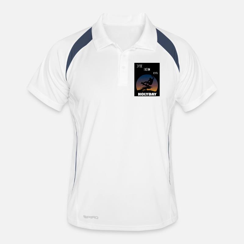 Je serai en vacances Polo respirant Homme