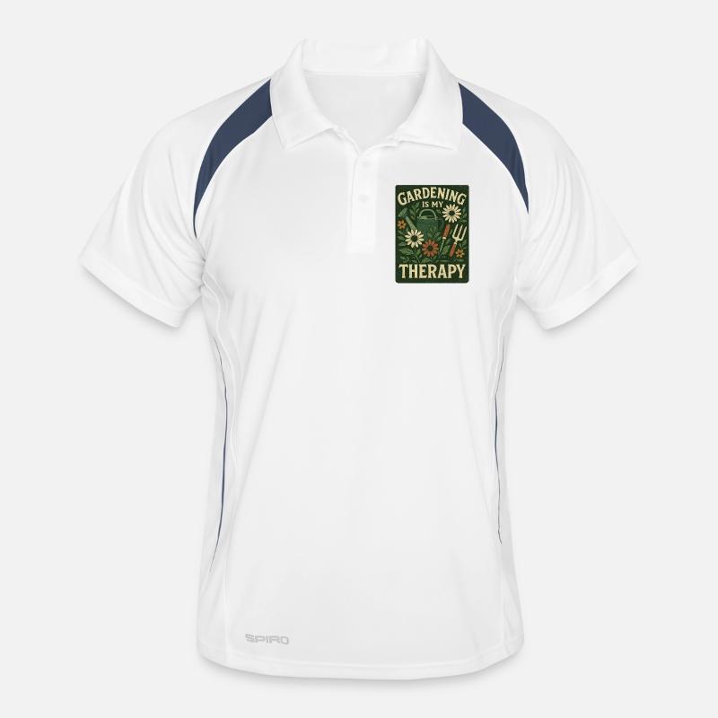 Gardening Is My Therapy Floral Design Men's Polo breathable