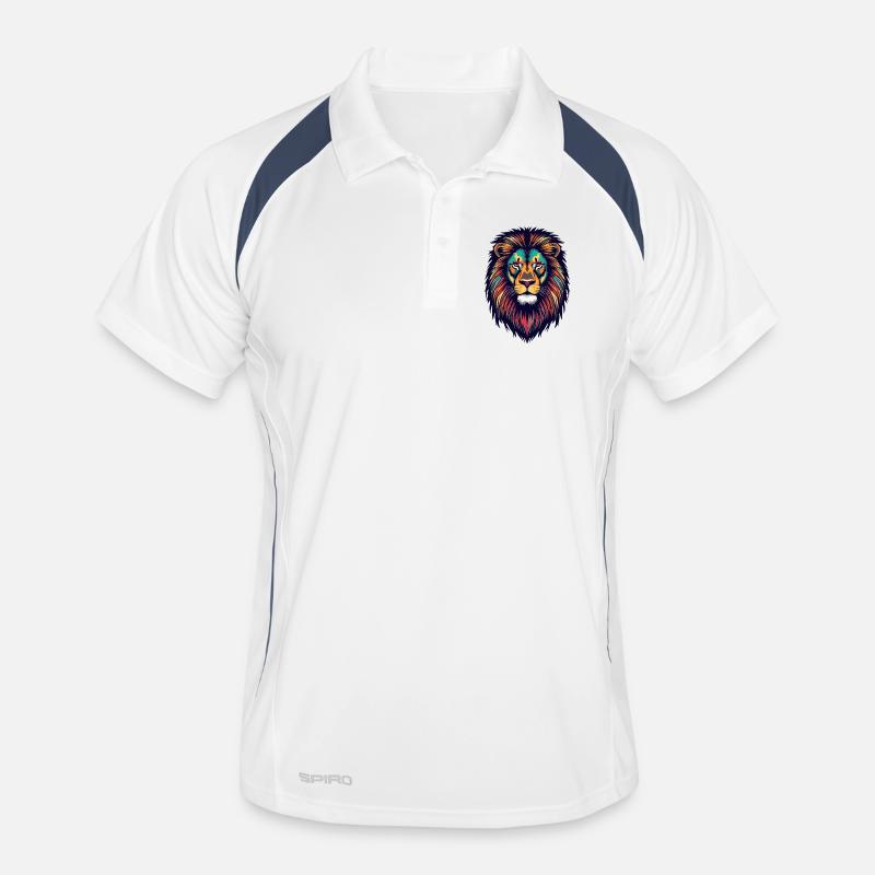 Explosion de couleur de lion brillant Polo respirant Homme