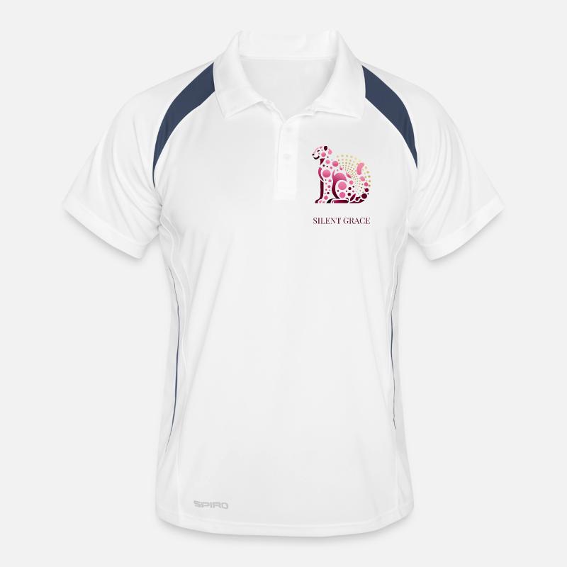 Silent Grace - Élégant design de chat rose avec Polo respirant Homme