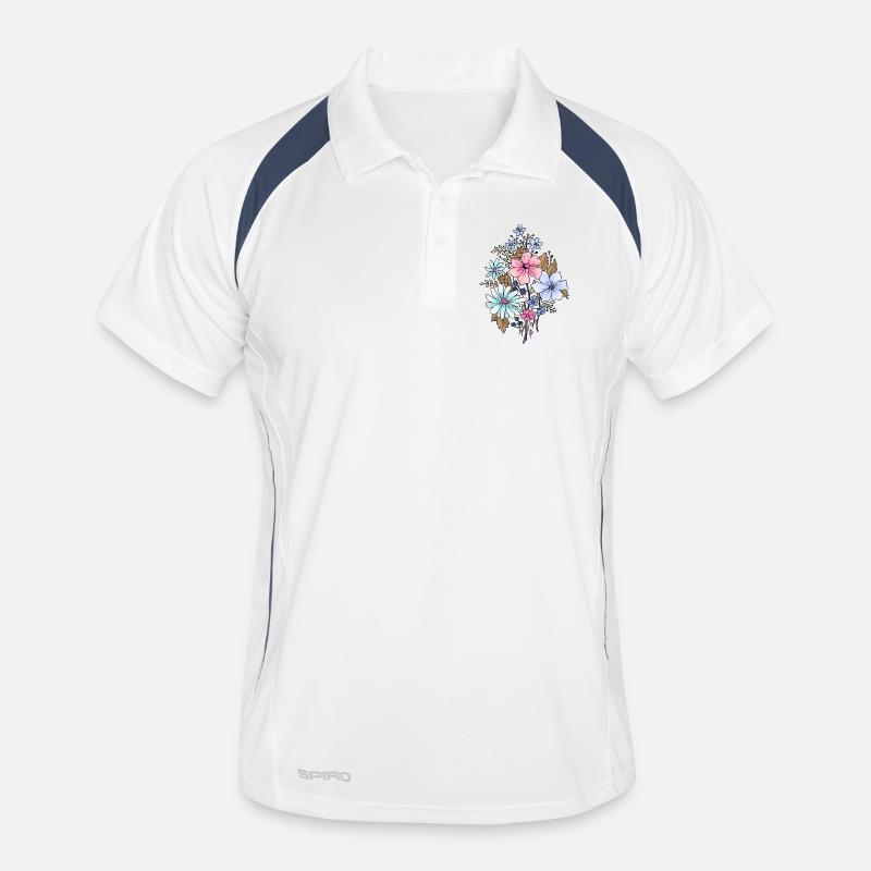 Blumen Männer Polo atmungsaktiv