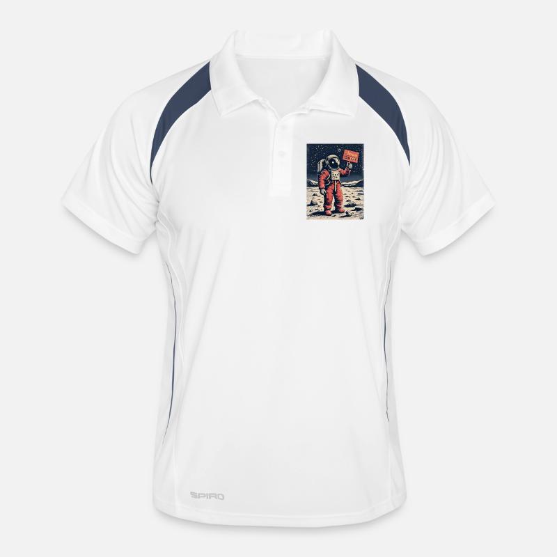 Astronaut with message Men's Polo breathable