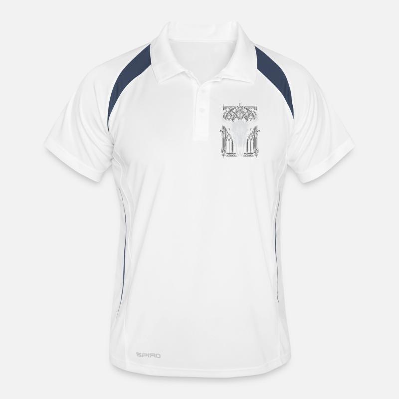 Cimier du crâne de taureau gothique Polo respirant Homme