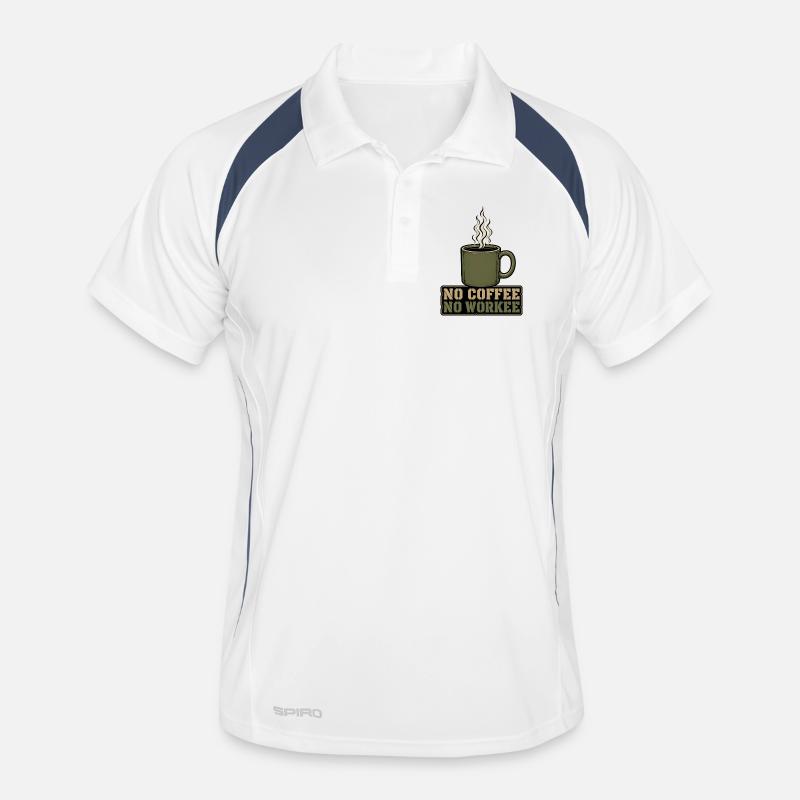 pas de café pas de workee Polo respirant Homme
