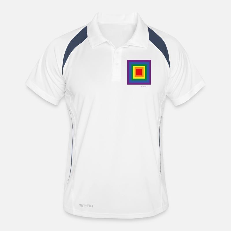 Multicolor concentric squares Men's Polo breathable