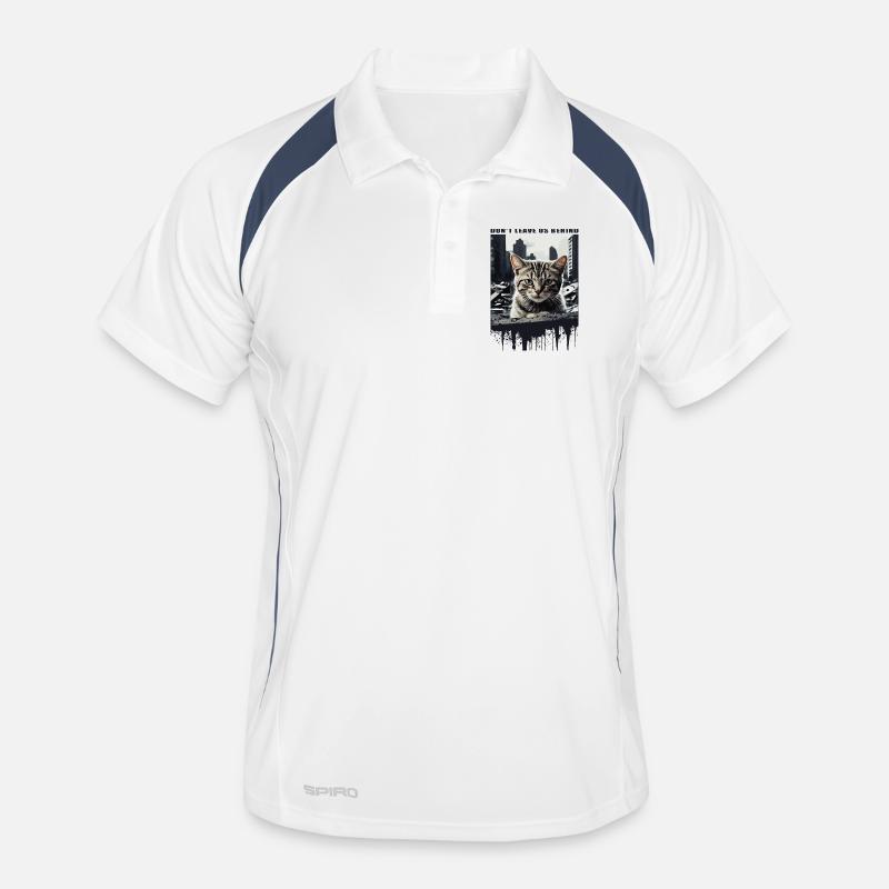 Doux chats, ne nous quittez pas ! Polo respirant Homme