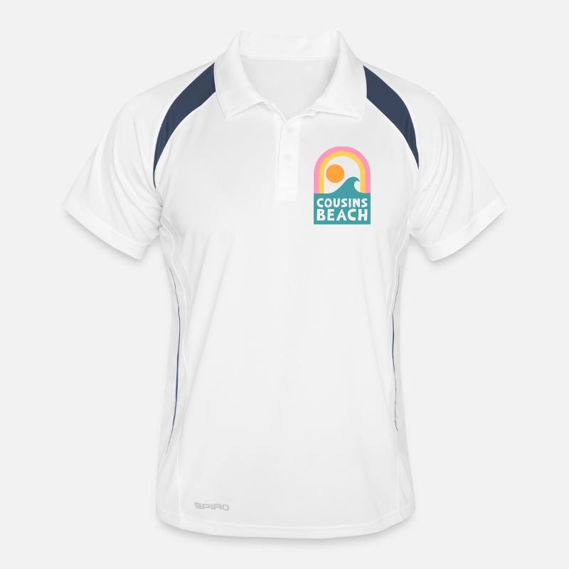 Cousins Beach – Retro Sunset Design Männer Polo atmungsaktiv