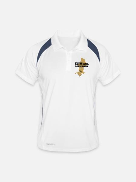 Swabia | OBERALLGÄU - Men's Polo breathable - white/navy - Front