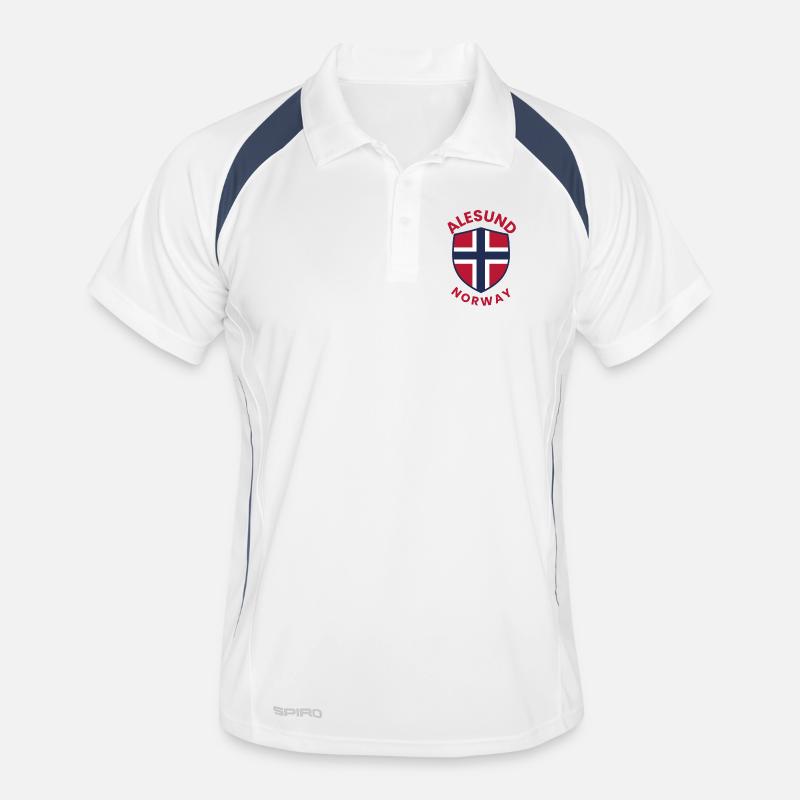 Écu du drapeau norvégien d’Ålesund Polo respirant Homme