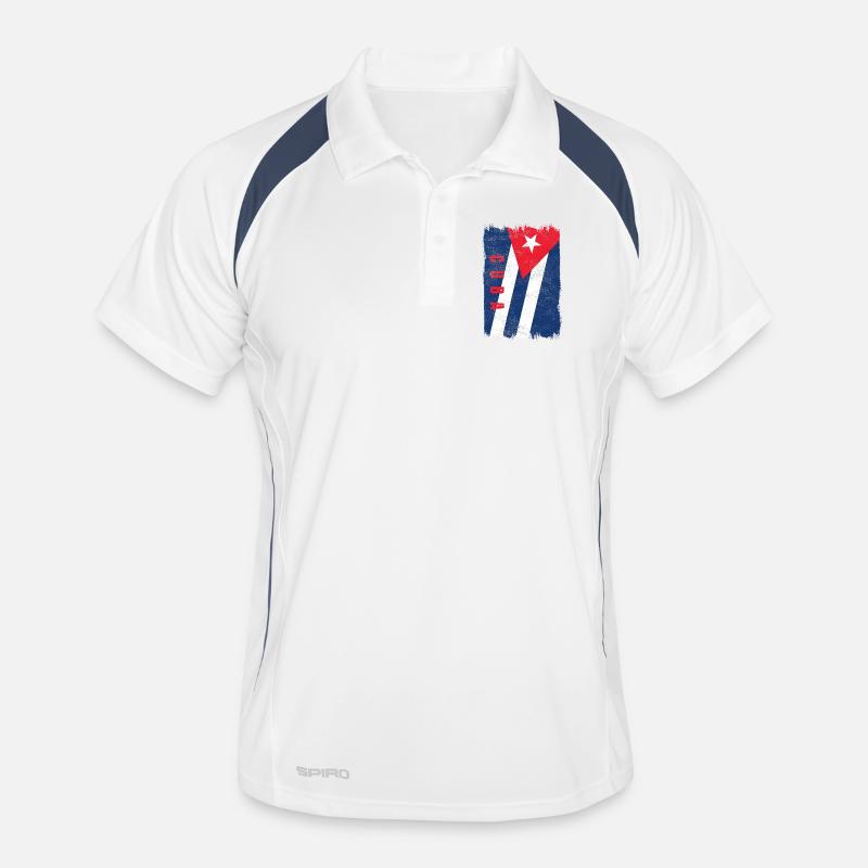Drapeau de Cuba Polo respirant Homme