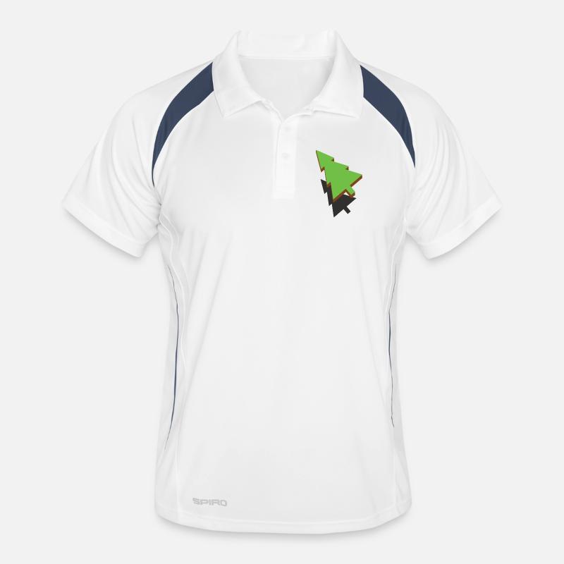 3d Christmas Tree Men's Polo breathable