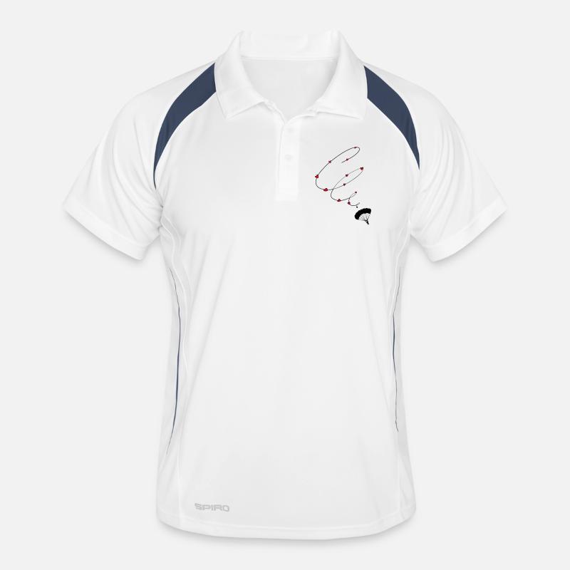 L’amour des parachutistes pour le parachutisme Polo respirant Homme