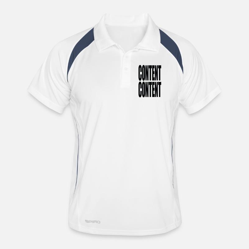 "Content Content" – For Creators, Nerds & Media Men Men's Polo breathable