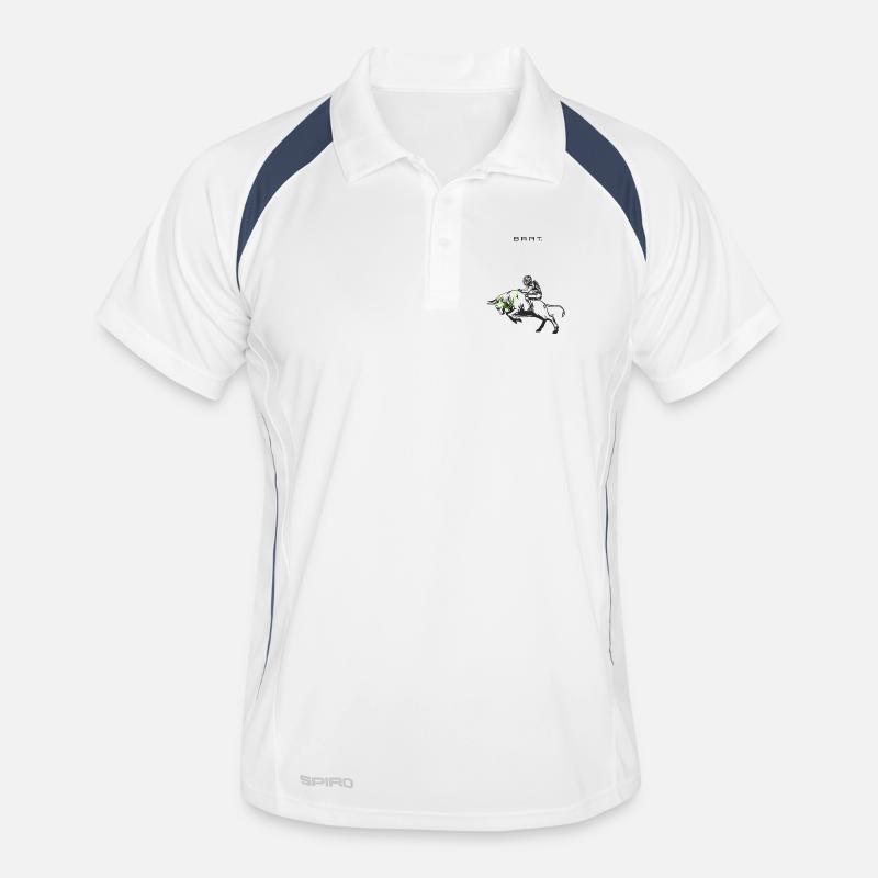 ride_taurus - Männer Polo atmungsaktiv - Weiß/Navy