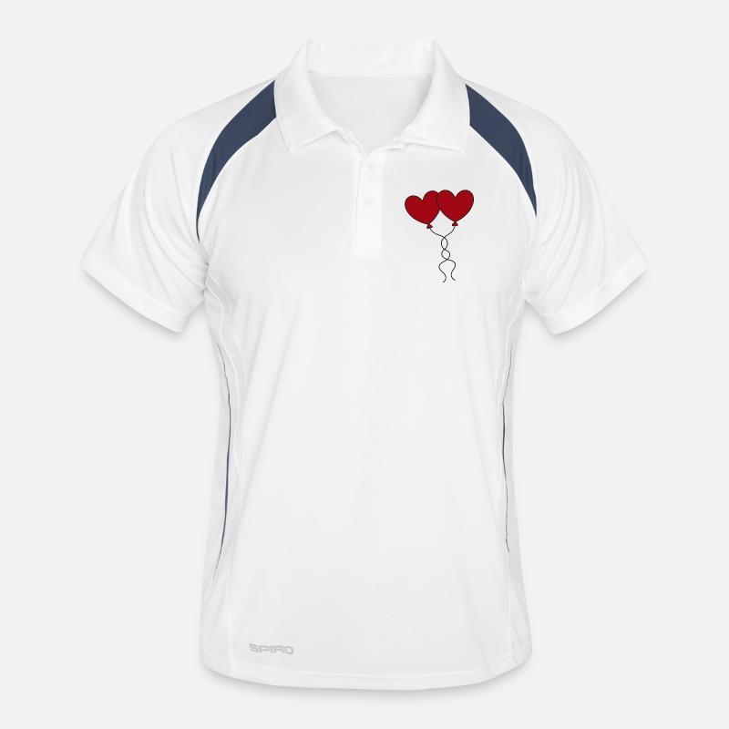 rotes herz rot Geschenk Valentinstag Männer Polo atmungsaktiv