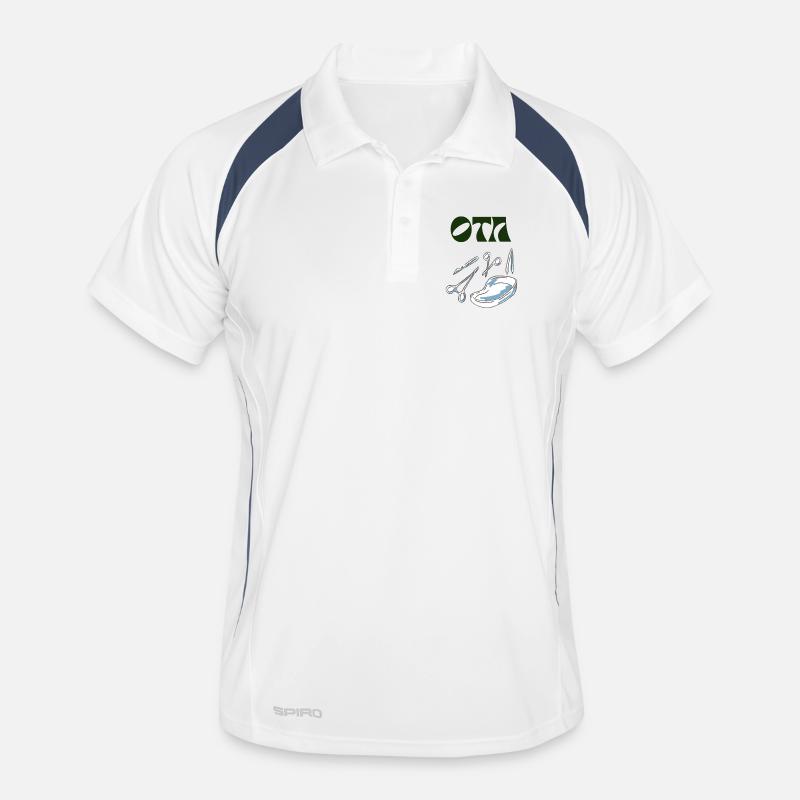 Operationstechnische Assistenz Logo  - Männer Polo atmungsaktiv - Weiß/Navy