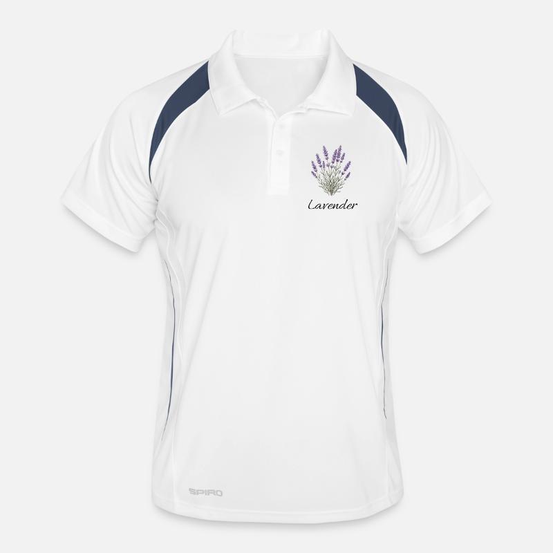 Lavender Dreams – Illustration botanique vintage Polo respirant Homme