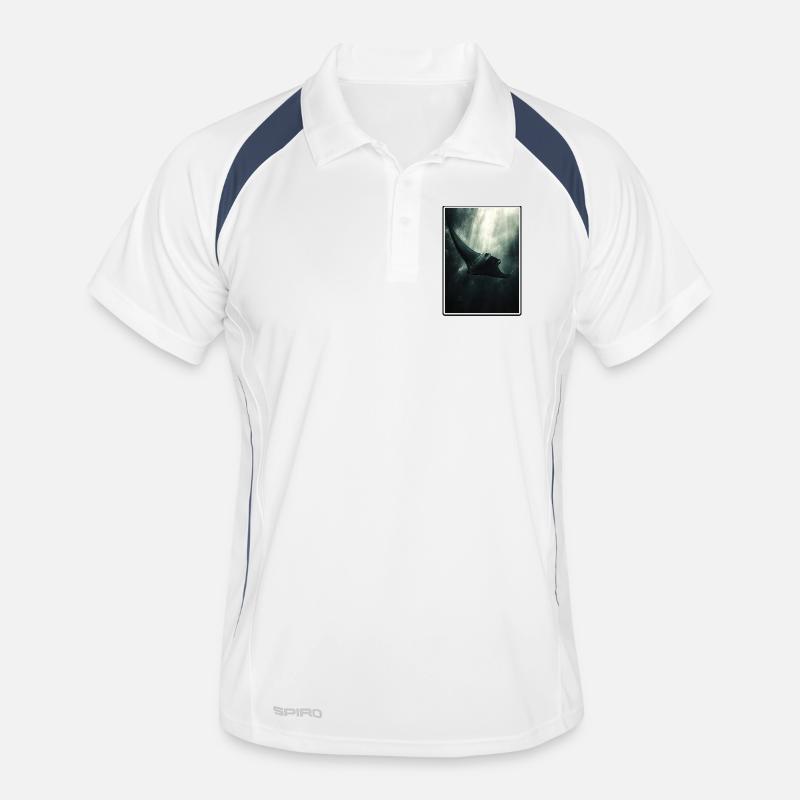 Rochen Mantarochen Männer Polo atmungsaktiv