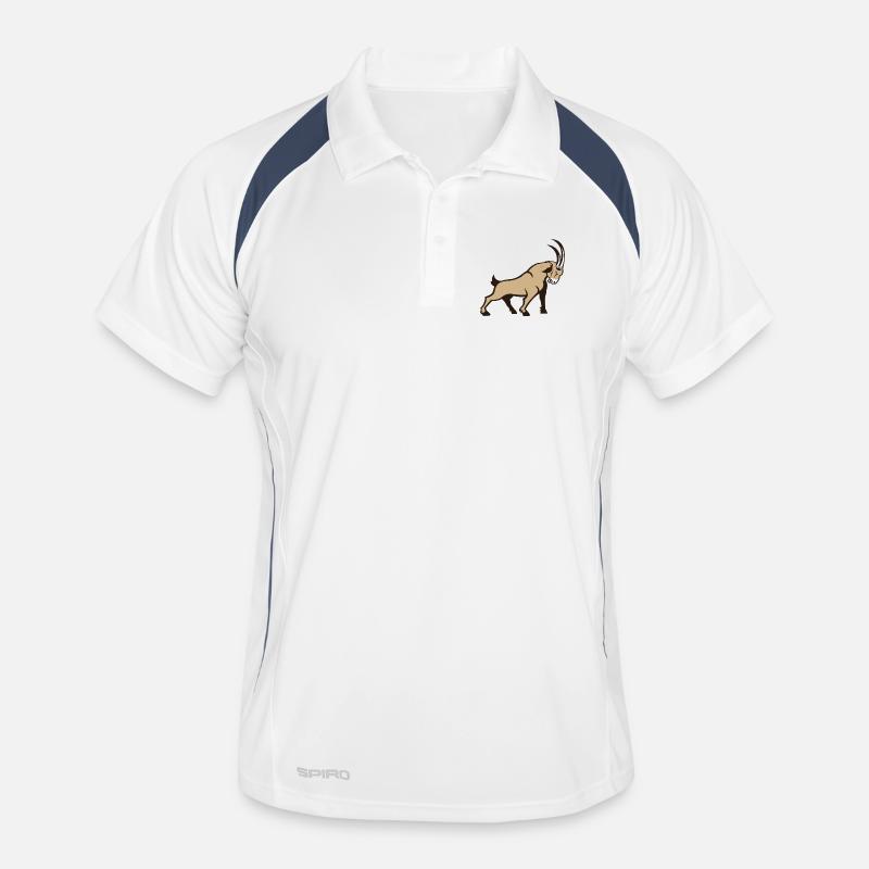 Golden Gazelle Vector Illustration Capricorn Men's Polo breathable
