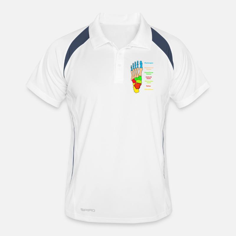 Foot Anatomy Bone Skeleton Physiotherapy Men's Polo breathable