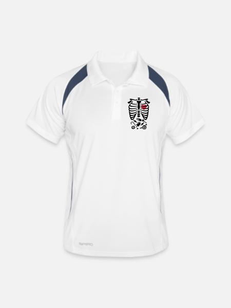 Scary Halloween X-Ray costume candy - Men's Polo breathable - white/navy - Front