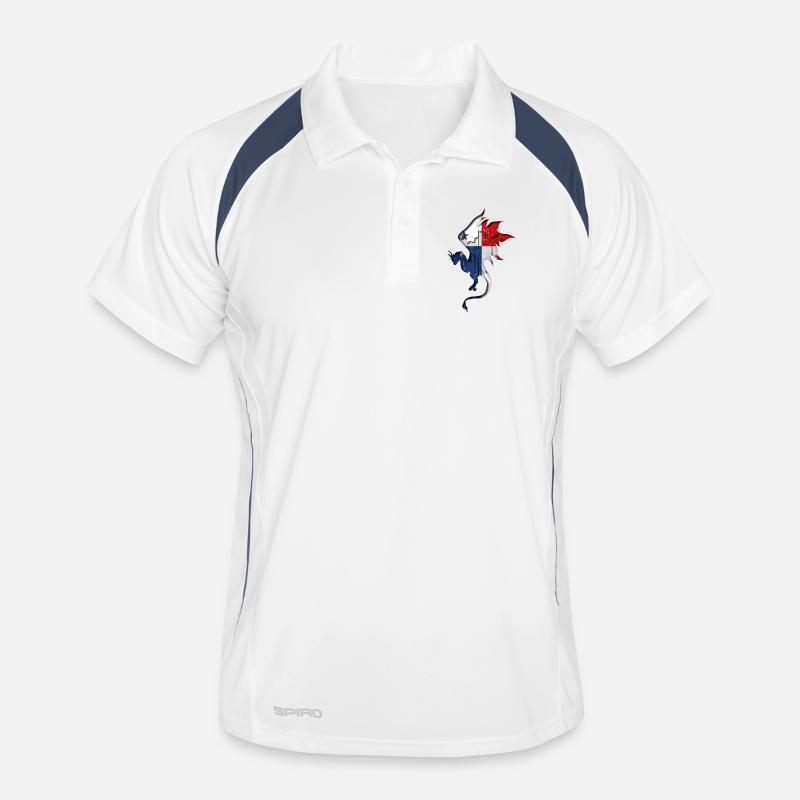 Drapeau du Panama - Silhouette de dragon Polo respirant Homme