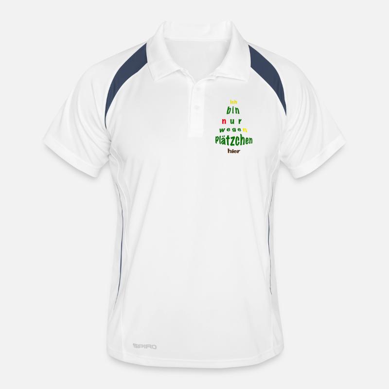 Ich bin nur wegen Plätzchen hier Männer Polo atmungsaktiv
