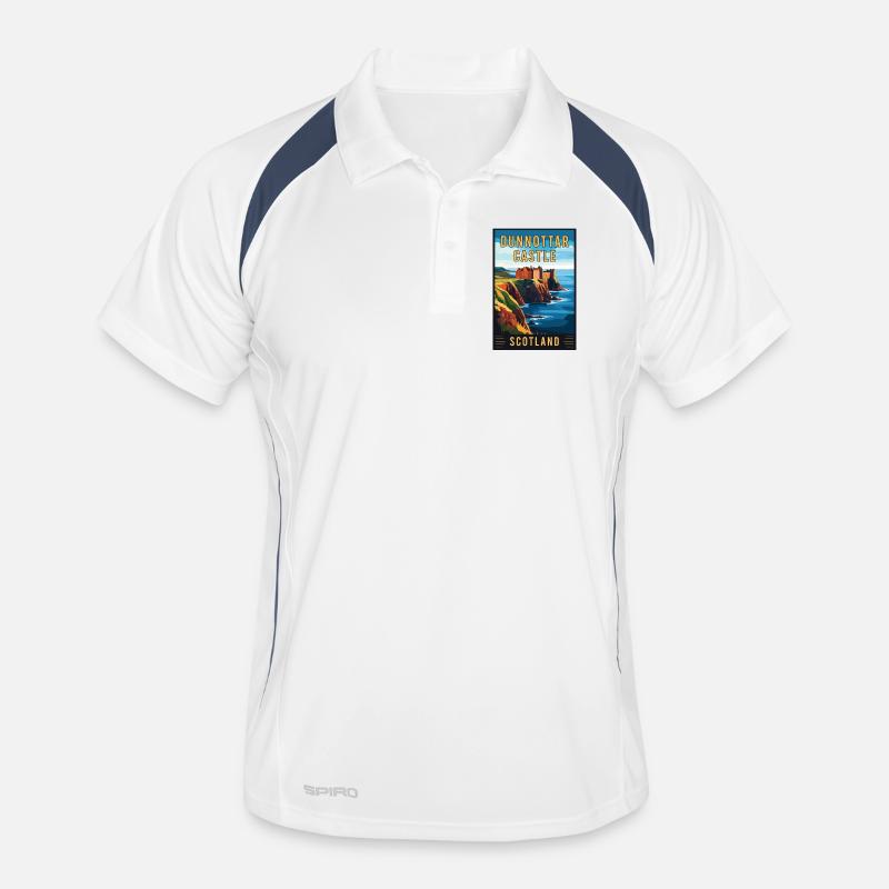 Experience Mystic Dunnottar Castle in Scotland Men's Polo breathable