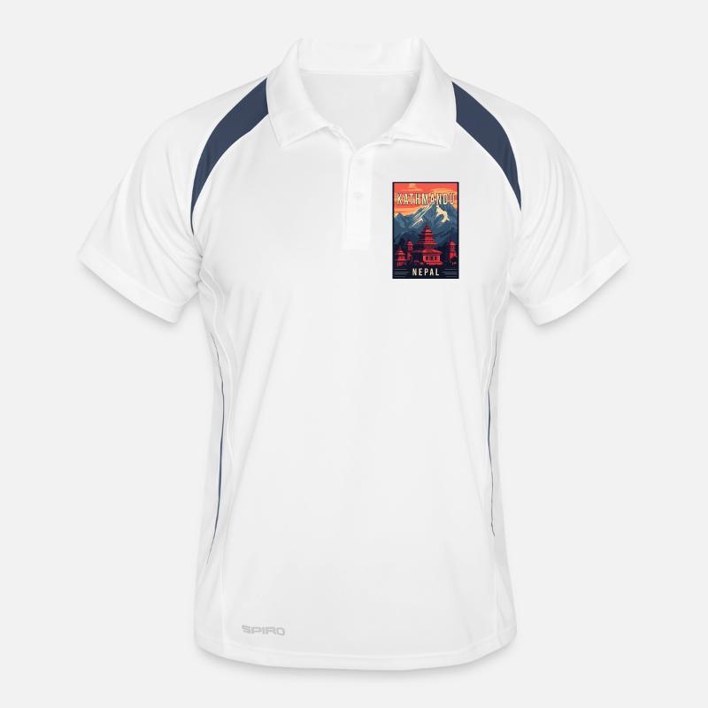 Entdecke den mystischen Charme von Kathmandu in Nepal Männer Polo atmungsaktiv
